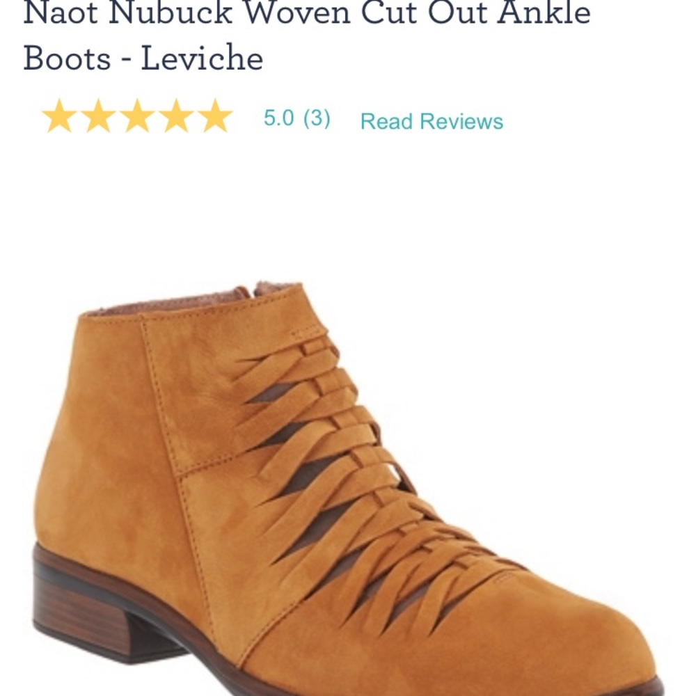 Naot Nubuck Woven Cut Out Ankle Boots - Leviche 38